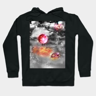 fantasy landscape fireballs Hoodie